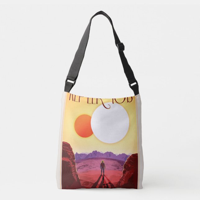 Kepler Space Travel Destination Planet Adventure Crossbody Bag (Front)