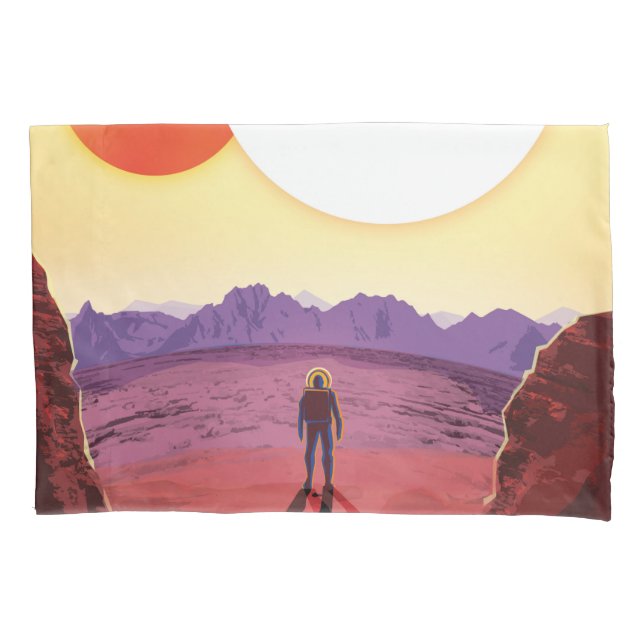 Kepler Space Travel Destination Planet Adventure Pillowcase (Front)