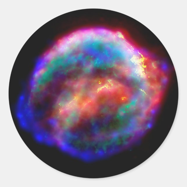 Kepler's Supernova Remnant NASA Hubble Space Photo Classic Round Sticker (Front)