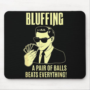 Ker Player Texas Hold'em Night - Bluffing Funny Ke Mouse Mat