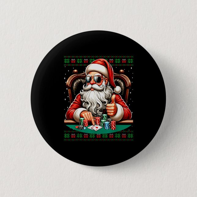 Ker Santa Ker Player Ugly Christmas Sweater  6 Cm Round Badge (Front)