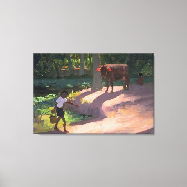 Kerala Backwaters India 1996 Canvas Print (Front)