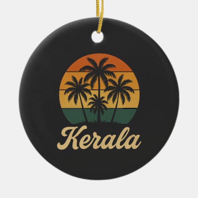 kerala india ceramic tree decoration (Front)
