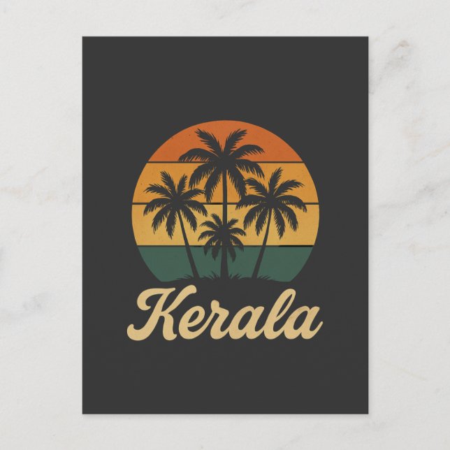 kerala india postcard (Front)