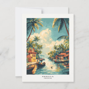 Kerala India Travel Postcard