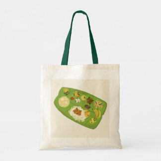 Kerala Sadya Banana Leaf Meal illustration  Tote Bag