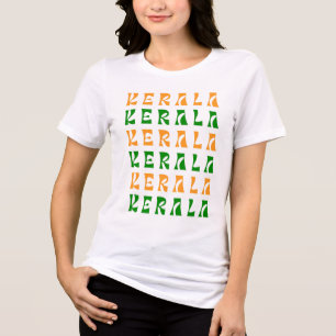 KERALA Text Pattern Tri-Blend Shirt