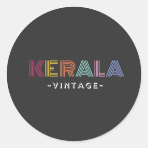 kerala vintage  T-Shirt Wooden Box Sign Postcard Classic Round Sticker
