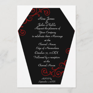 Keranda Ebony (Red) Wedding Invitation