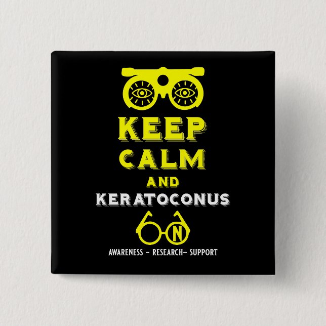 Keratoconus Support And Awareness 15 Cm Square Badge (Front)