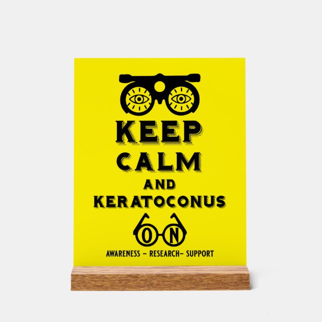 Keratoconus Support And Awareness Acrylic Sign (Front)