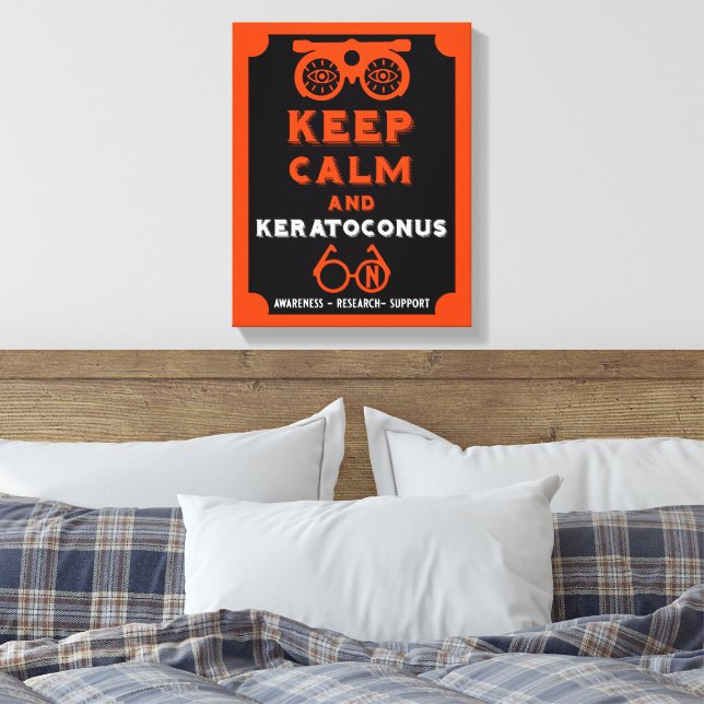 Keratoconus Support And Awareness Canvas Print (Insitu(Bedroom))
