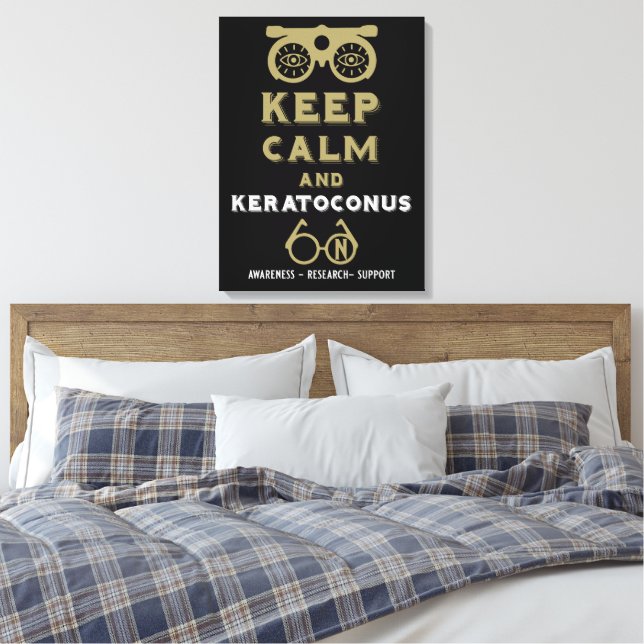 Keratoconus Support And Awareness Canvas Print (Insitu(Bedroom))