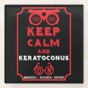 Keratoconus Support And Awareness Glass Coaster