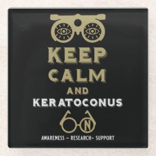 Keratoconus Support And Awareness Glass Coaster