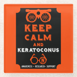Keratoconus Support And Awareness Glass Coaster