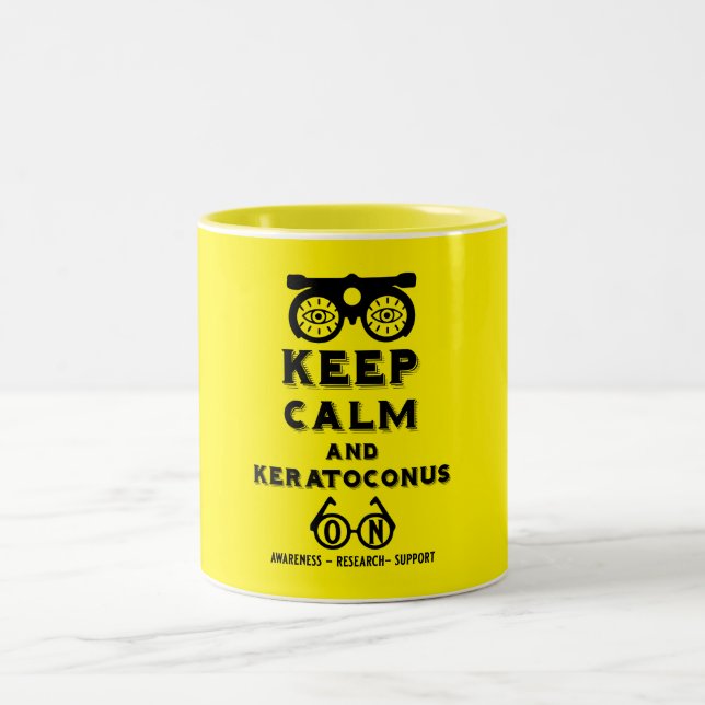 Keratoconus Support And Awareness Two-Tone Coffee Mug (Center)