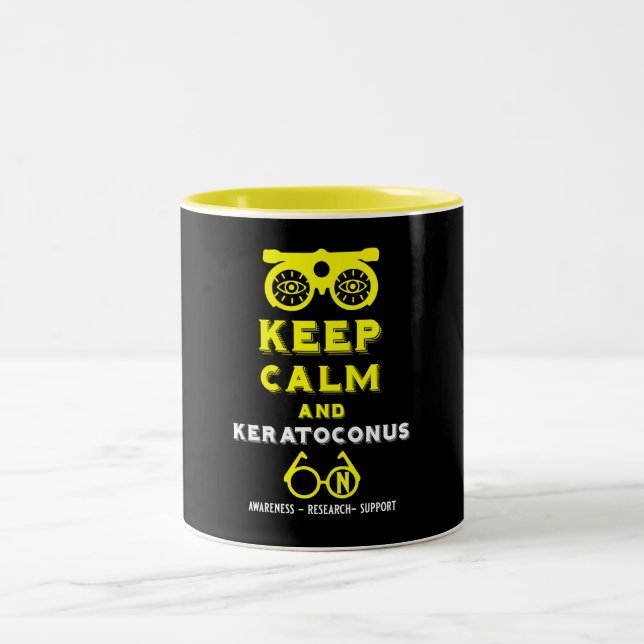 Keratoconus Support And Awareness Two-Tone Coffee Mug (Center)