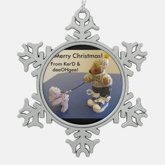 Ker'Dunkedunk Bear and deeOHgee Snowflake Ornament (Front)