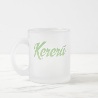 Kereru logo and bird frosted glass coffee mug