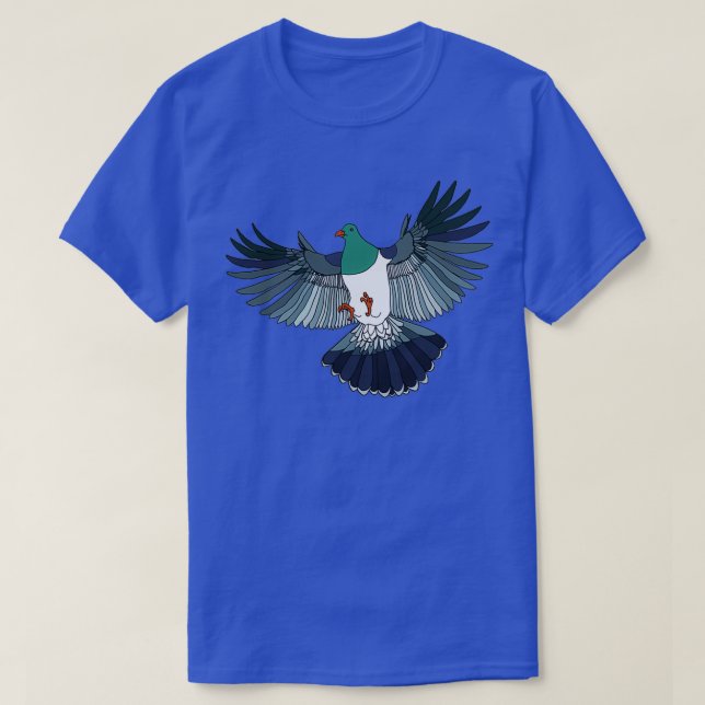 Kereru on retro stripe T-Shirt (Design Front)