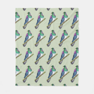 Kereru Wood pigeon Fleece Blanket
