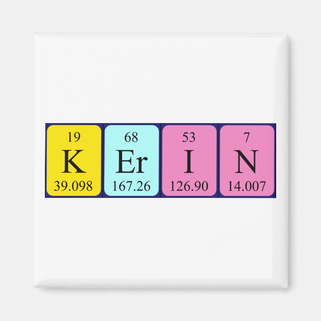 Kerin periodic table name magnet (Front)