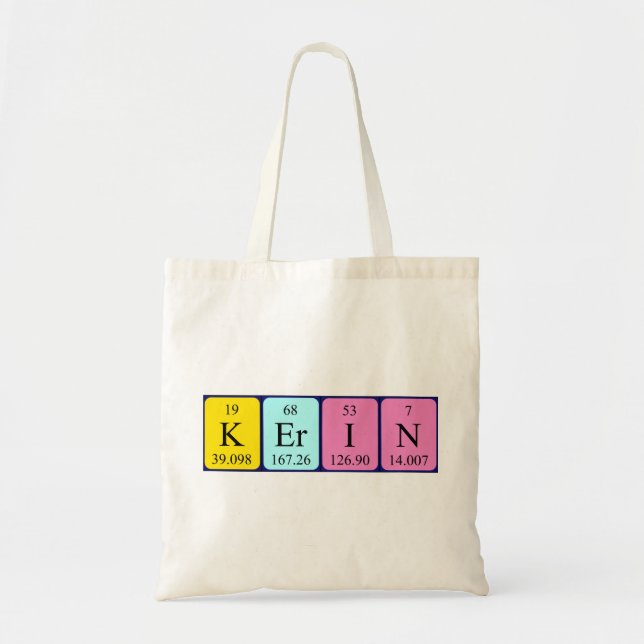 Kerin periodic table name tote bag (Front)