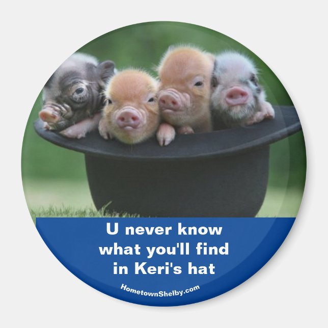Keri's hat magnet (Front)