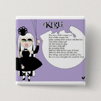 kerli 15 cm square badge