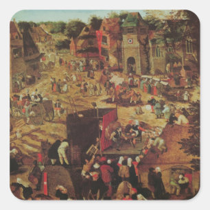 Kermesse with Theatre and Procession Square Sticker