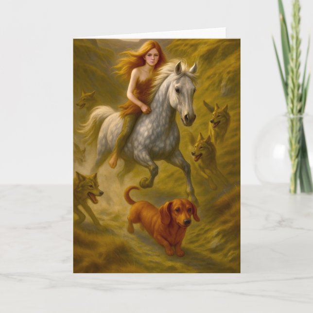 Kermie, Nellie, and Charlie riding in the coulees  Thank You Card (Front)