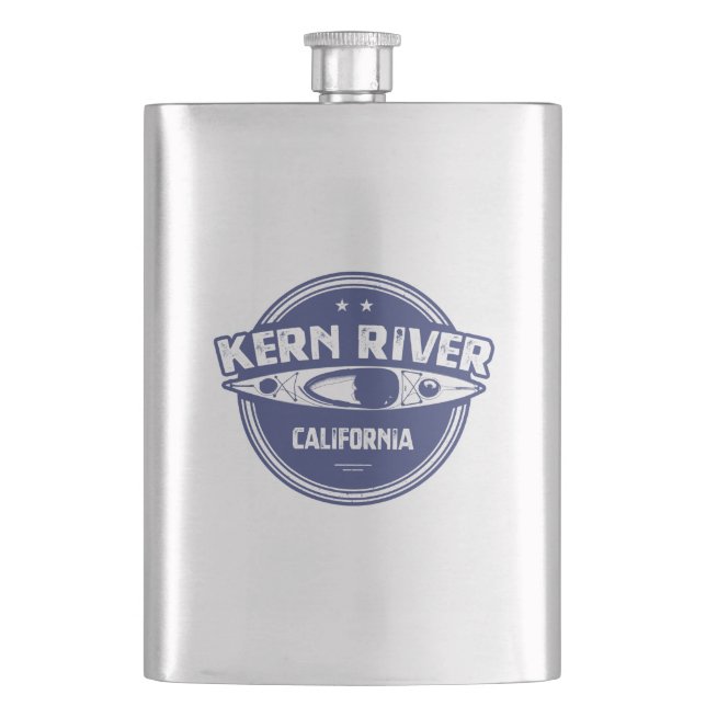 Kern River California Kayaking Hip Flask (Front)