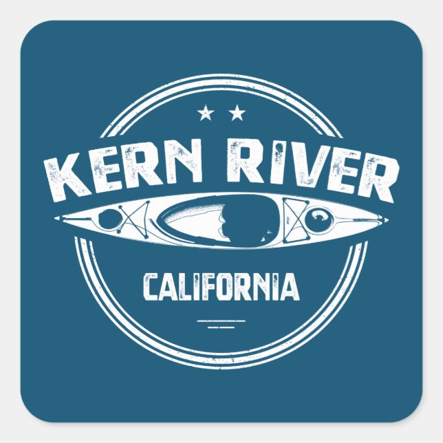 Kern River California Kayaking Square Sticker (Front)