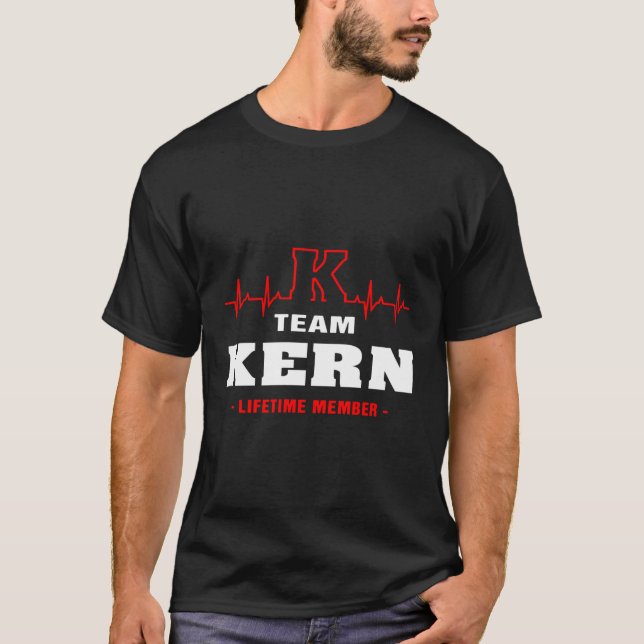 Kern Surname Family Name Team Kern Lifetime Member T-Shirt (Front)