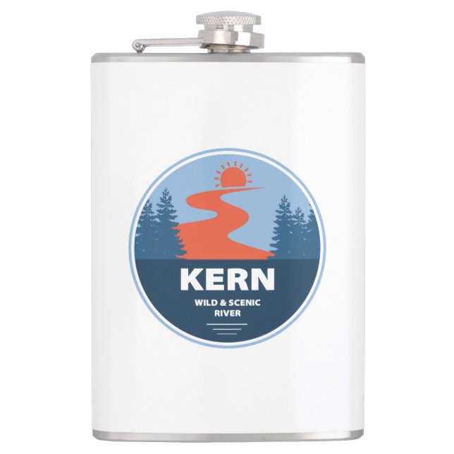 Kern Wild And Scenic River Hip Flask (Front)