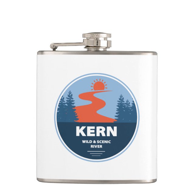 Kern Wild And Scenic River Hip Flask (Front)