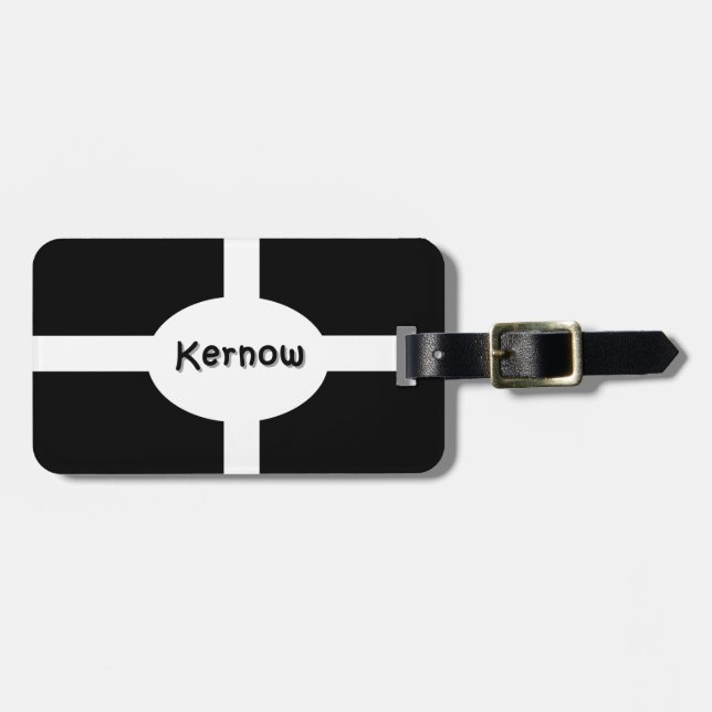 Kernow Cornish Flag Luggage Tag (Front Horizontal)