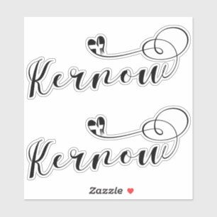 Kernow Flag in Heart, Cornish, Cornwall