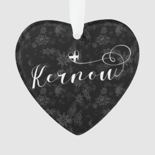 Kernow Flag in Heart, Cornish, Cornwall Ornament