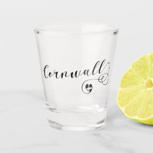 Kernow Flag in Heart, Cornish, Cornwall Shot Glass