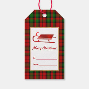 Kerr Clan Plaid Christmas Gift Tags