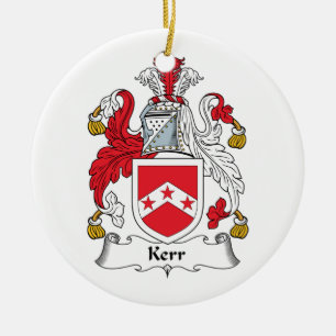 Kerr Family Crest Ceramic Tree Decoration