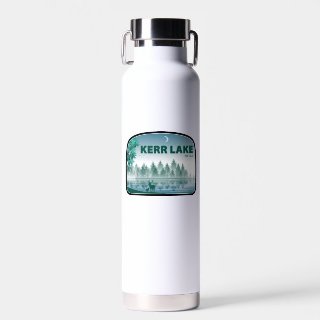 Kerr Lake Virginia North Carolina Deer Water Bottle (Front)