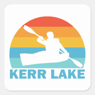 Kerr Lake Virginia North Carolina Kayak Square Sticker