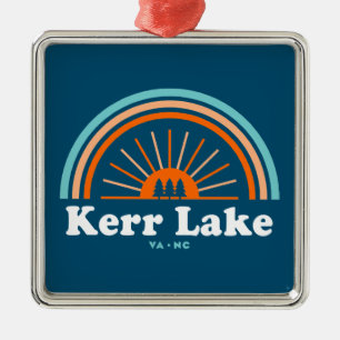 Kerr Lake Virginia North Carolina Rainbow Metal Tree Decoration