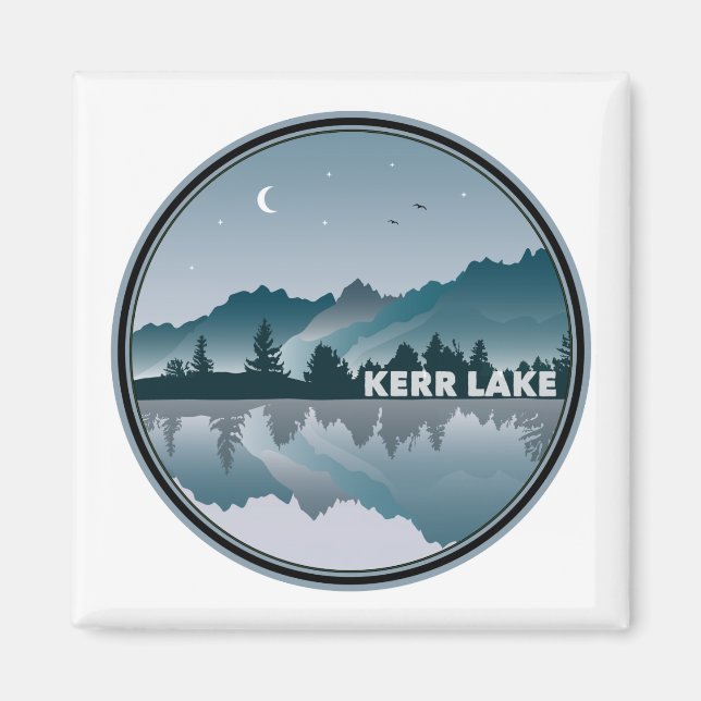 Kerr Lake Virginia North Carolina Reflection Magnet (Front)