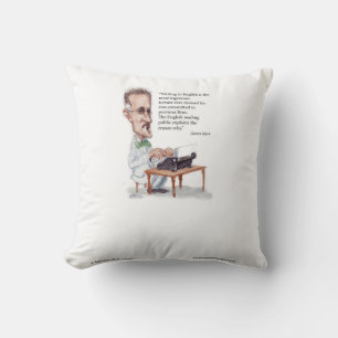 Kerr/London James Joyce & English Is Torture Quote Cushion
