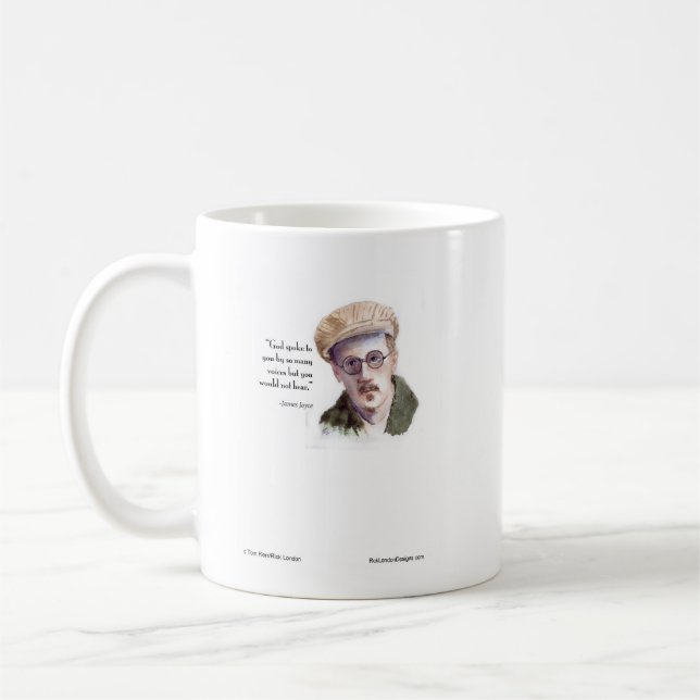 Kerr/London James Joyce & "God Spoke" Quote Coffee Mug (Left)