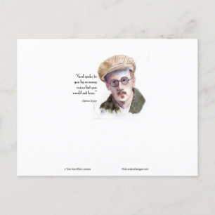 Kerr/London James Joyce & "God Spoke" Quote Postcard